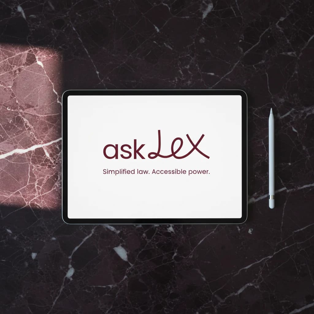 askLex on a laptop screen